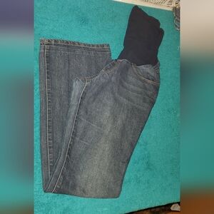 Indigo blue maternity bootcut jeans